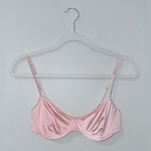 PACSUN•Love by Lottie Moss•baby pink satin Sweetheart Bra